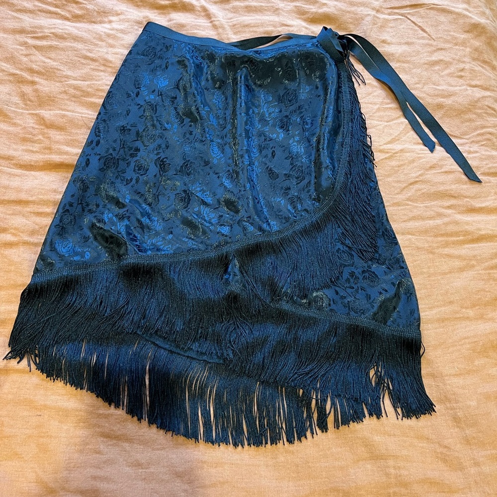 Pirouette Vintage Fringe Wrap Skirt, Women’s OS